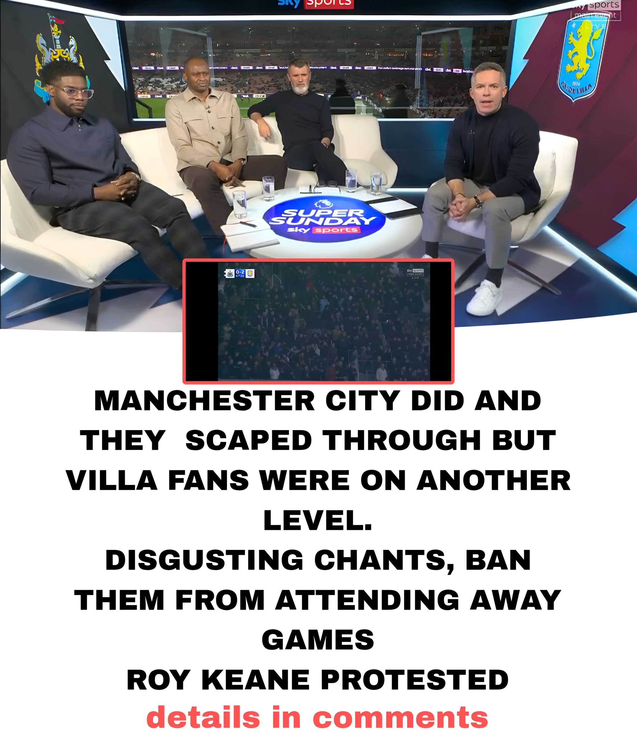 🚨WHEN DID THE PREMIER LEAGUE APPROVED SUCH CHANT ?🚨 “IT has become a norm against Newcastle 😢   Roy Keane couldn’t hold his mic he had to turn it off