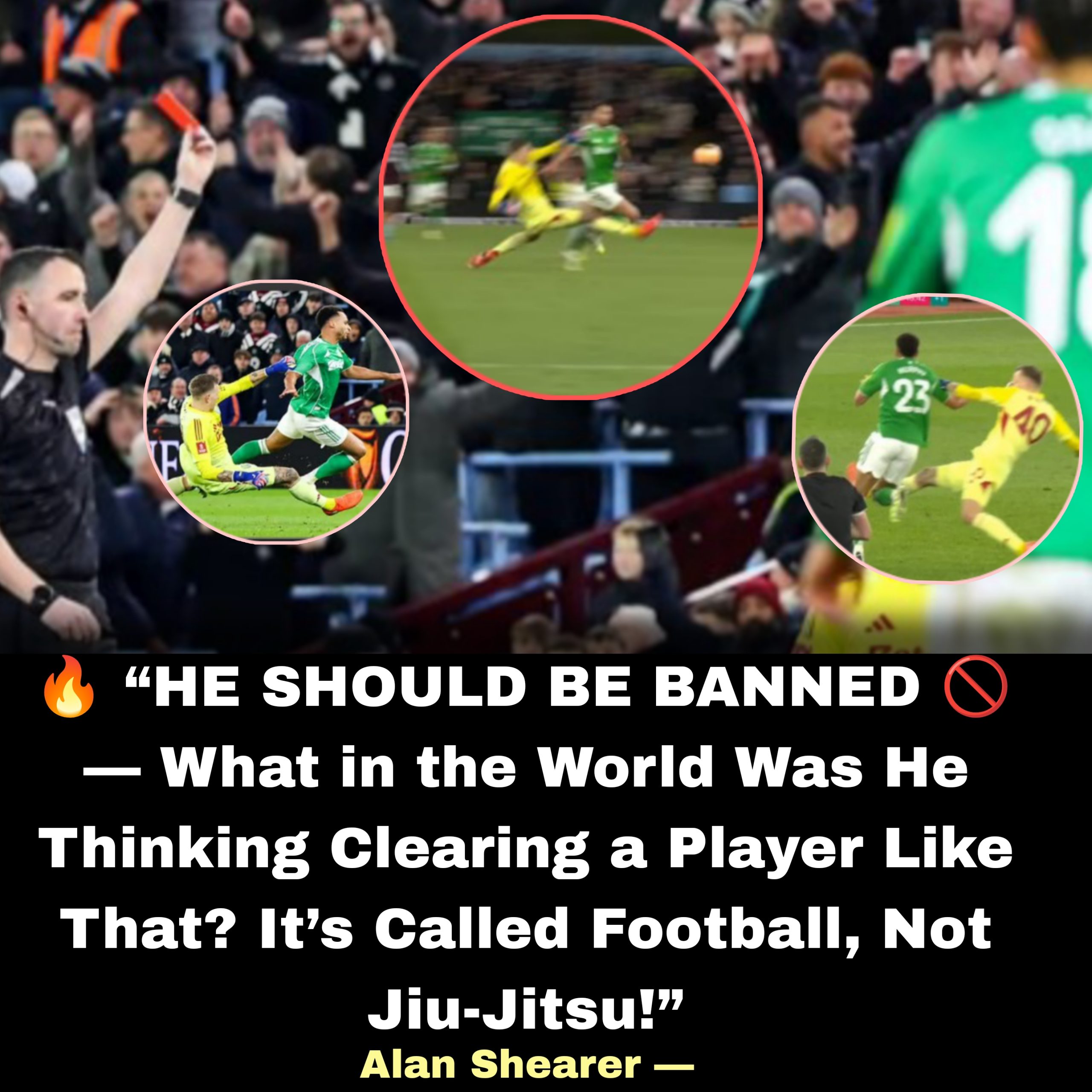 HE SHOULD BE BANNED 🚫 — What in the World Was He Thinking Clearing a Player Like That? It’s Called Football, Not Jiu‑Jitsu!